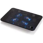 Conceptronic CNBCOOLPADL4F, 39,6 cm (15.6"), 4 kpl, 8 cm, Musta, Alumiini, USB