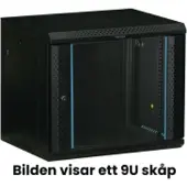 Toten 19" räkkikaappi, 15U, 600 x 440 mm, lasiovi, musta