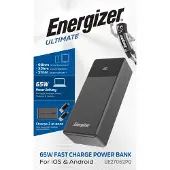 Energizer 27K Varavirtalähde - 65W (2xUSB-C PD + USB-A) - 27000 mAh