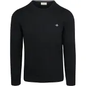 Gant for man. 8030561 Classic navy crew neck jumper (L), Casual, Cotton, Long sleeve