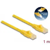 DeLOCK 80101, 1 m, Cat6a, U/UTP (UTP), RJ-45, RJ-45, Keltainen