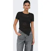 ONLY Onlliva S/S Lace Top Cs Jrs - Black - L