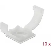 DeLOCK – Cable holder with locking clip self-adhesive screwable natural (60178)