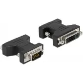 DeLOCK 65017, DVI-I, VGA 15-pin M, Musta