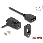 DeLOCK 67155, Mini DisplayPort, DisplayPort, 0,3 m, Musta