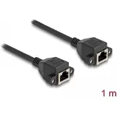 DeLOCK 80199, 1 m, S/FTP (S-STP), RJ-50, RJ-50, Musta