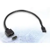 Inter-Tech 88885550, 3-pin, 0,2 m, Suora, Suora, Musta, 5 g