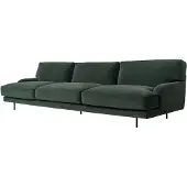 Gubi Flaneur 3-seater Sofa - 3-istuttavat sohvat Polyuretaani-vaahto Asator - 10153937