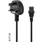 Pro Power cable UK mains connection cable, 1.5 m, black - Cable length 1.5 m