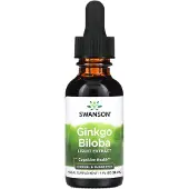 Swanson Health Ginkgo Biloba -nestemäinen uute, 250 mg - 29 ml