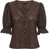 ONLY Jdyjakobe 2/4 Lace Top Jrs - Brown - M