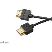 Akasa 1.4 HDMI -näyttökaapeli, ohut, 2m, musta