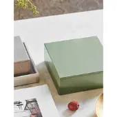 Mojoo Lux lakkattu säilytyslaatikko 19x19x7 cm Powder rose