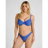 Hunkemoller Luxe Highleg - Blue - XS