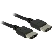 DeLOCK 85217, 2 m, HDMI-tyyppi A (vakio), HDMI-tyyppi A (vakio), 18 Gbit/s, Äänen paluukanava (ARC), Musta