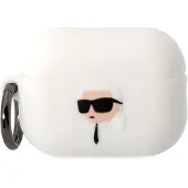 Karl Lagerfeld Karl Head 3D valkoinen AirPods Pro 2 -kotelo