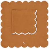 Von Norten - Grace Scallop Lautasliina 45 cm 2 kpl Terracotta