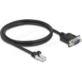DeLOCK 64351, 1 m, Cat5e, S/UTP (STP), RJ-45, DB-9, Musta