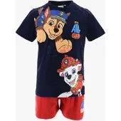Ryhmä Hau T-paita Ja Shortsit Setti, Navy, 116-122