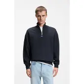 HUGO Neeler 10249110 Blue Collegepaita Puolivetoketjulla