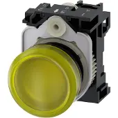 Siemens 3SU1102-6AA30-1AA0, Keltainen, IP67, IP69K, 42 g, 100 mm, 50 mm, 30 mm