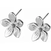 Lykken Trend kukka teräskorvakorut 18 mm