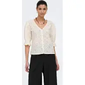 JDY Jdyjakobe 2/4 Lace Top Jrs - Cream - L