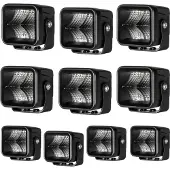 Purelux Työvalo Terrain Black Square Flood - 7 cm / 20W / Leveä, 10 kpl