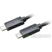 Akasa 3.2 Gen2 USB-C -kaapeli, 3A, 1m, musta