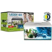 Aquael Akvaario Leddy D&N 75 105 L, valkoinen, varusteineen