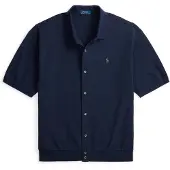 Ralph Lauren for man. 710B18514003 Navy Sport Shirt (M), Casual, Cotton, Short sleeve