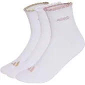 Adidas Urheilusukat 'womens quarter 3 Pair Pack' ruskea / vaalea pinkki / valkoinen