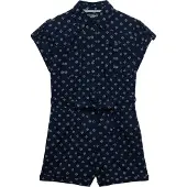 Superdry for woman. W8012098A Belted Utility Playsuit navy (M), Casual, Cotton, Short sleeve