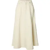 Selected Slftenna Hw Long Denim Skirt - Cream - 34