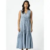 Coster Copenhagen Maxi Dress With Bows - Blue - 38