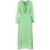Coster Copenhagen Long Ruffle Dress - Green - 36