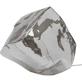 Kare Design-pöytävalaisin Aura, Alumiini/harmaa/sinkki, Olohuone/ruokailutila, Lasi, Design