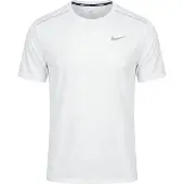 Nike Juoksu-t-paita Dri-fit Miler Uv - Valkoinen/heijastava Hopea, koko Large