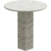 NORR11 Soho Dining Table Ø80 Cm - Ruokapöydät & Baaripöydät Travertin Silver Travertine - W3SOH31165TRSVNONO00000