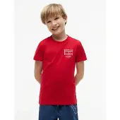 Tommy Hilfiger Paita 'Outline Flag Logo' punainen / valkoinen