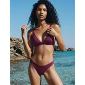 Etam Tresse Swim - Bresilien High Bottom - Purple - 34