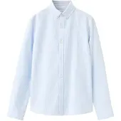 Mango Striped Oxford Shirt - Blue - 116