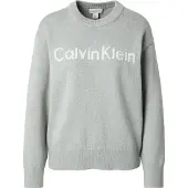 Calvin Klein Jeans Neulepaita vaaleanharmaa / valkoinen
