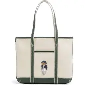 Ralph Lauren Polo Bear Canvas Small Shopper Tote - Cream - ONE SIZE