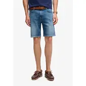 Superdry for man. M7110394A Straight shorts with Vintage Logo blue logo (28), Casual, Cotton, Denim