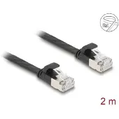 DeLOCK 81165, 2 m, Cat6a, U/FTP (STP), RJ-45, RJ-45, Musta
