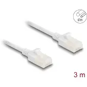 DeLOCK 80361, 3 m, Cat6a, U/UTP (UTP), RJ-45, RJ-45, Valkoinen