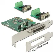 DeLOCK 65841, PCIe, Sarja, Matala profiili, PCIe 2.0, RS-422/485, Musta