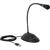 DeLOCK 65871, USB, kondensaattori -konferenssimikrofoni, musta