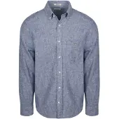 Gant Reg Cotton Linen Shirt - Blue - XL